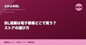 BL漫画は電子書籍どこで買う？ストアの選び方