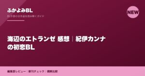 海辺のエトランゼ 感想｜紀伊カンナの初恋BL